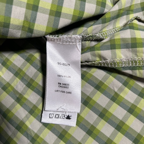 Cabelas Shirt Men's XL Green Plaid Guide Wear Nylon Button Down Lightweight Fish - Picture 6 of 7